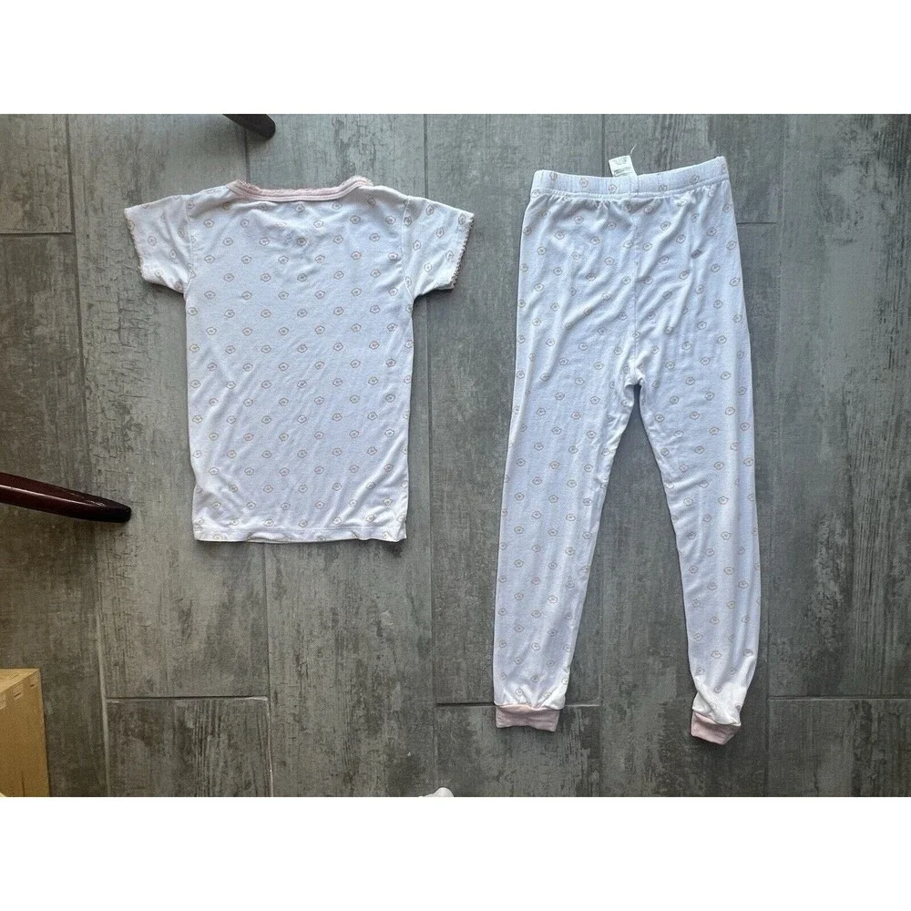 $45 MILKBERRY Pajamas Boutique Designer Bamboo 2 Piece Pjs Set Girls Flower 5T